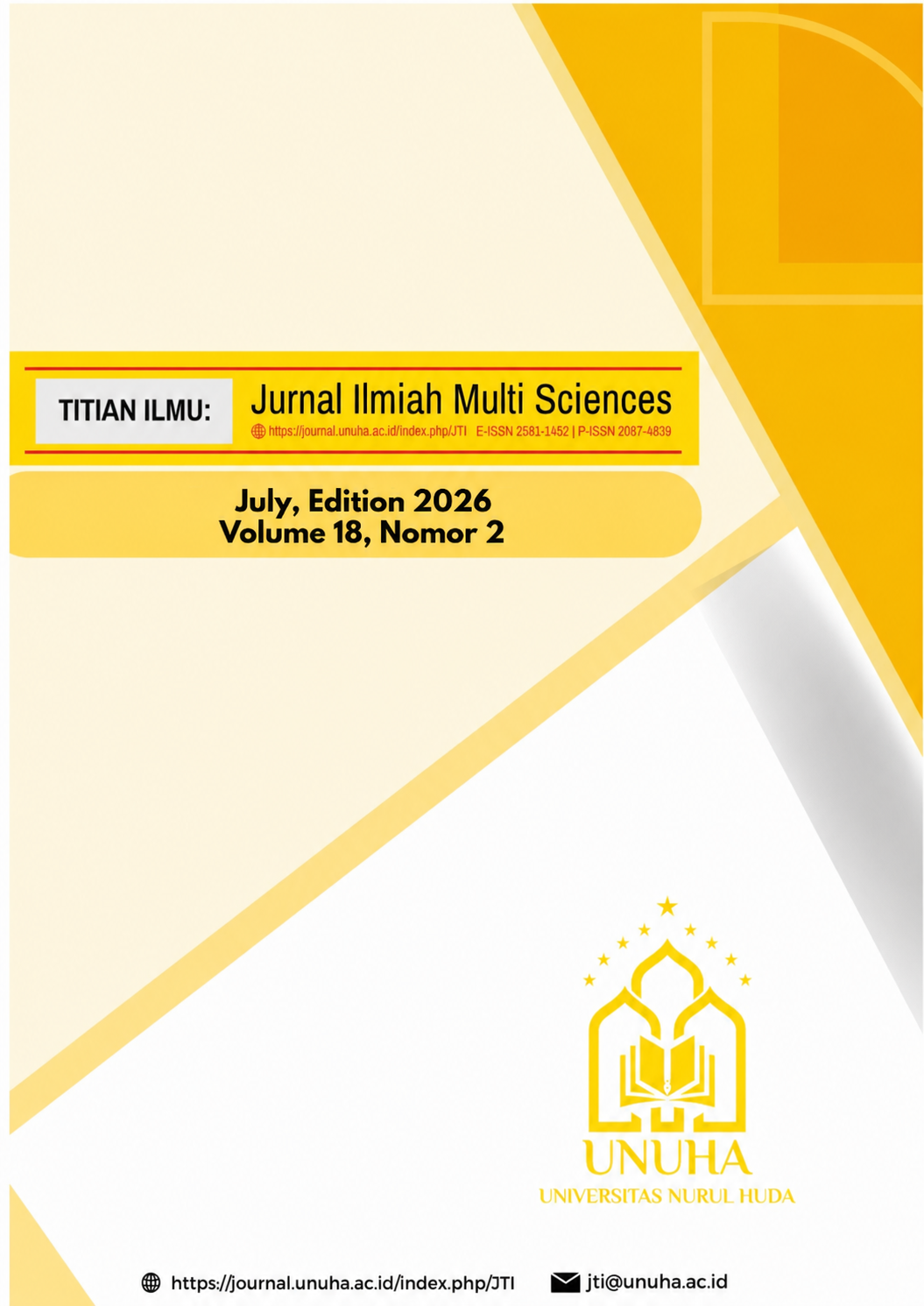 					View Vol. 18 No. 2 (2026): July Edition (Titian Ilmu: Jurnal Ilmiah Multi Sciences)
				